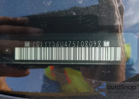 2007 Chevrolet Corvette z USA, uszkodzony, nr VIN 1G1YY36U475108098